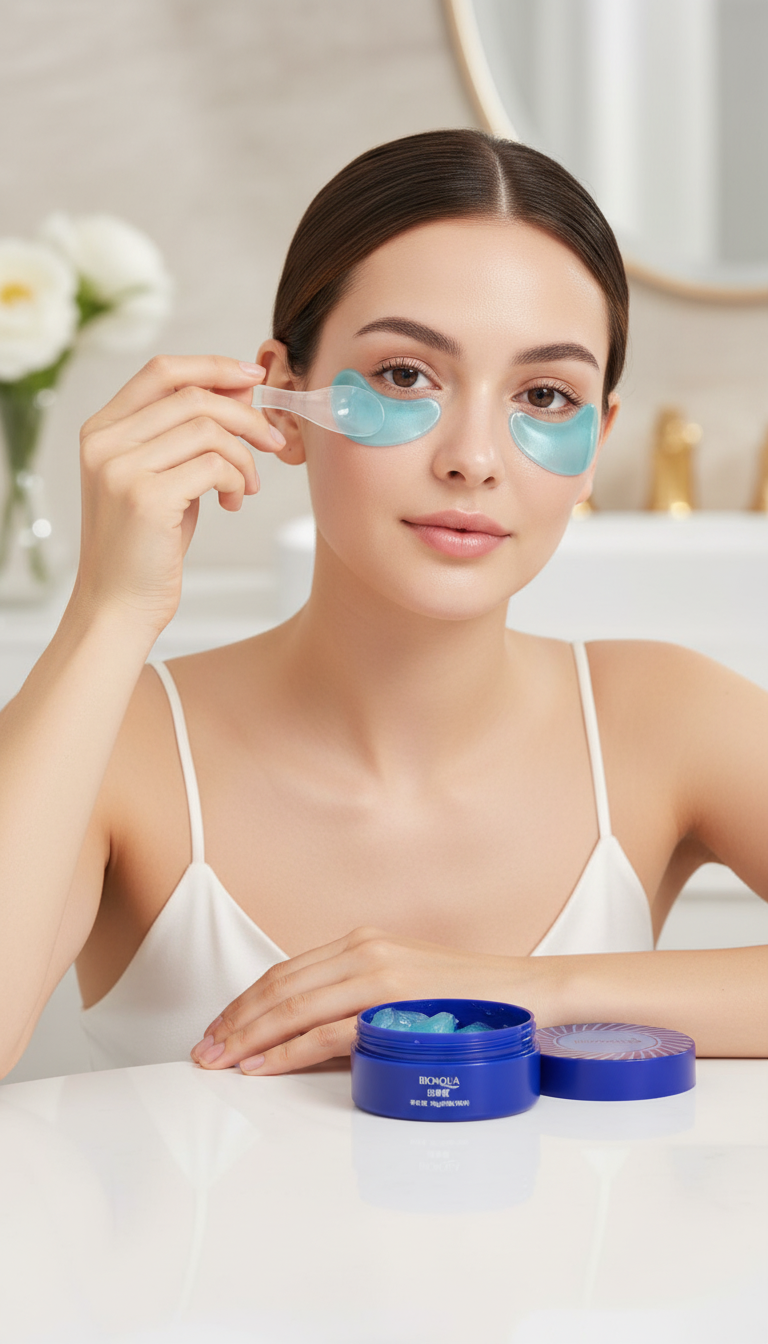 PARCHES HIDROGEL AZUL PARA OJERAS x 60 UNIDADES