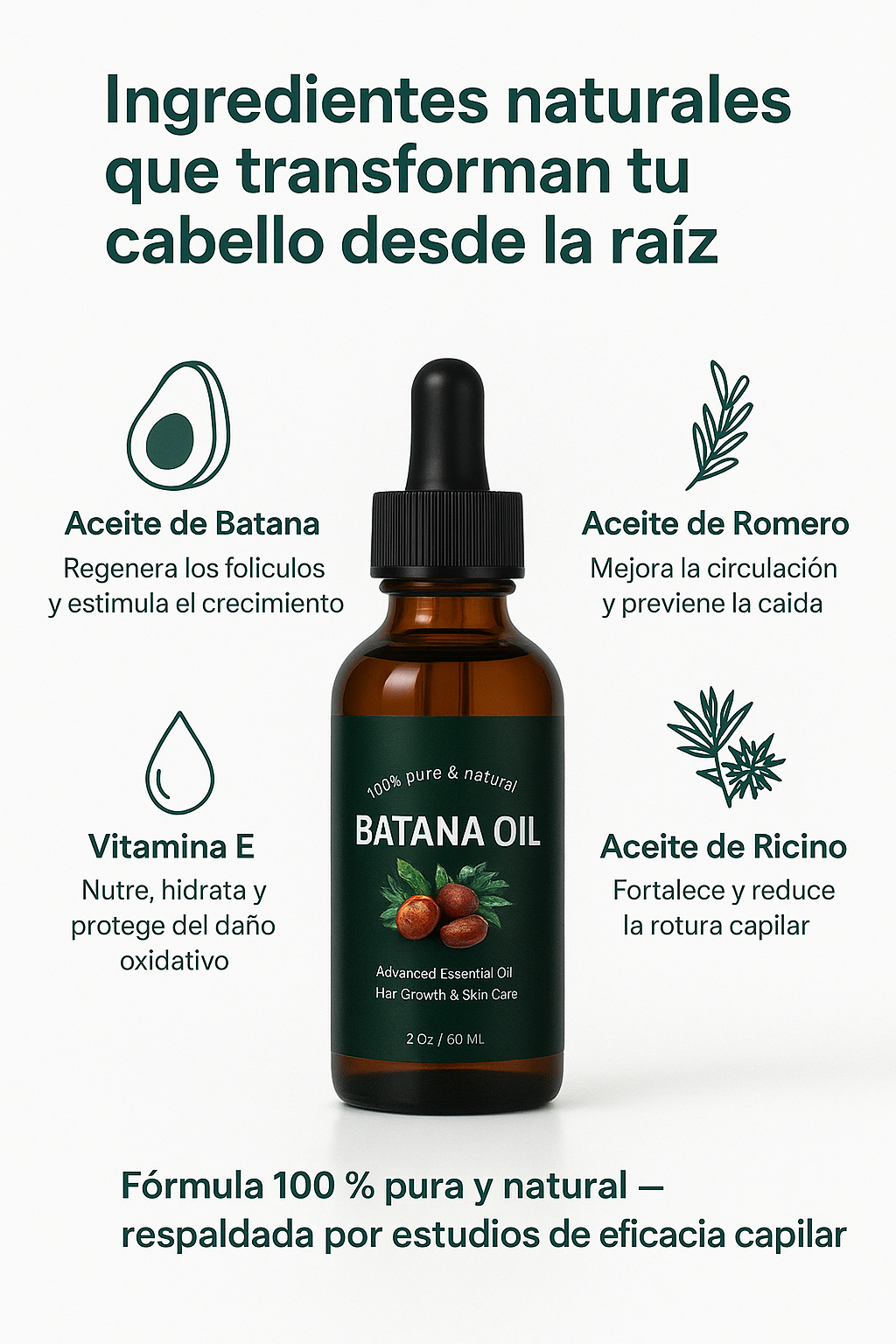 Batana Oil Pure™ — Aceite 100% Natural para Cabello y Piel